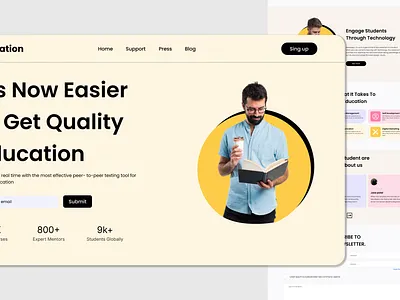 Education Website Design accessiblelearning designingforeducation digitallearning edtechux educationalinterface educationtech eduwebdesign engagingdesign innovativedesign interactivelearning learningux pedagogicaldesign responsiveeducation uiforlearning usercentricdesign