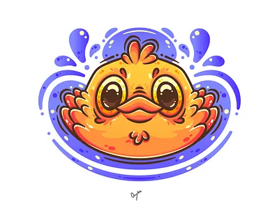 Qwerky! - The Rubber Duck🐥 art branding graphic design illustration logo vector yellow duck