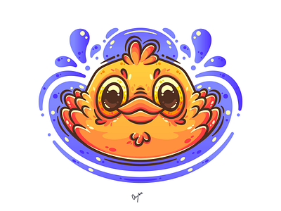 Qwerky! - The Rubber Duck🐥 art branding graphic design illustration logo vector yellow duck