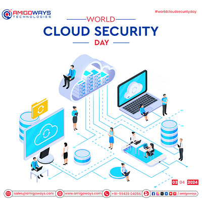 Happy World Cloud Security Day from Amigoways! 🌐 amigoways amigowaysappdevelopers amigowaysteam branding