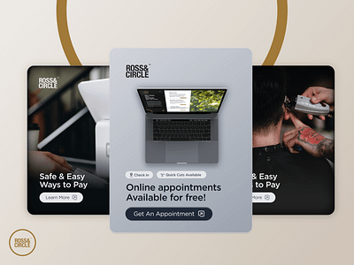 Ross & Circle Website Cards Design branding design interface product service startup ui ux web website