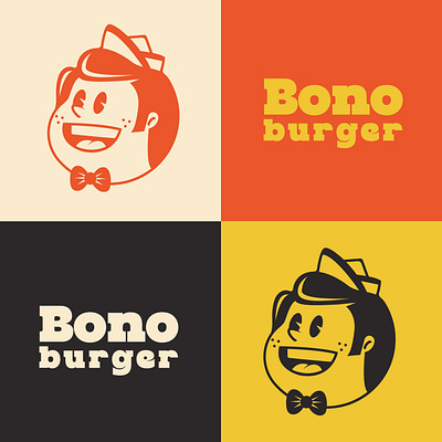 Bono Burger design diseño de logo diseño plano illustration logo logo logodesign design logodesign design brand marca tipografía