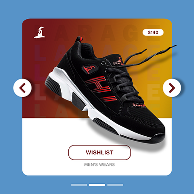 Simulation of UI shoe shopping design branding design graphic design