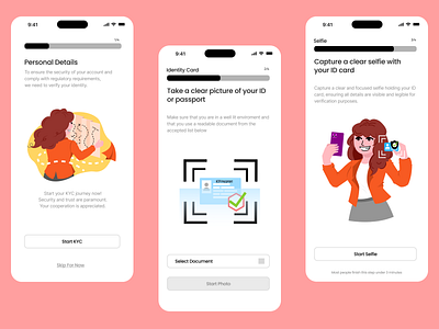 Illustration of KYC (Know Your Customer) Features flat design illustration ui