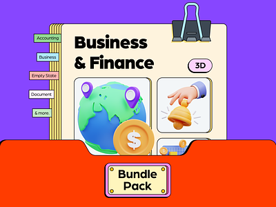 3D Business & Finance Bundle Pack 3d 3d illustration branding bundle business design design asset finance free assets graphic design iconscout illustration ui vector