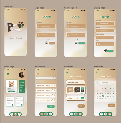 PetTodoList graphic design mobil app ui ui