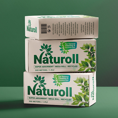 SUPER ABSORBENT RECYCLED MEGA ROLL BOX MINIMAL PACKAGING DESIGN box box design box packaging branding design eco friendly graphic design illustration label label packaging labeldesign logo logo design package design packaging design ui