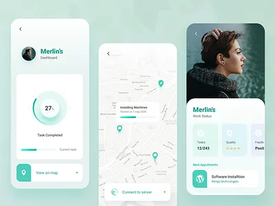 FSM Management mobile dashboard fsm mobile app mobile dashboard mobile ui ui ux