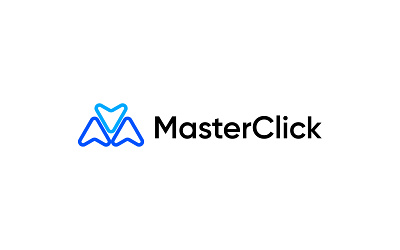 MasterClick Logo app logo brand identity branding click logo logo logo design logo designer logo maker m letter logo m logo minimalist logo modern logo saas logo