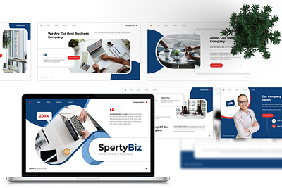 SpertyBiz - Startup Pitch Deck PowerPoint Template agency business clean company corporate creative design modern multipurpose pitch deck portfolio powerpoint presentation professional typography unique