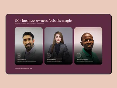 Web Elements - Video Based Testimonials components design figma landing page minimal testimonial ui web elements web ui website