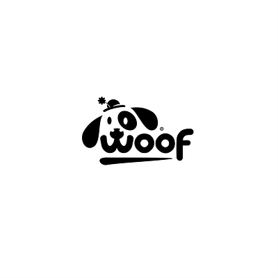 WOOF logo animal bold branding clever custom custom made design dog fun logo veector wordmark
