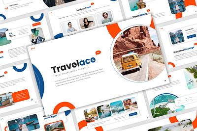 Travelace - Travel PowerPoint agency beach business clean creative design destination graphic design holiday journey modern nature powerpoint presentation simple tour travel trip typography vacation