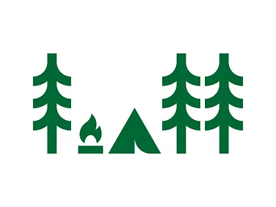 Symbol Collection 009 - Camp branding camp campfire collection design forest graphic design identity illustration logo nature symbol vector