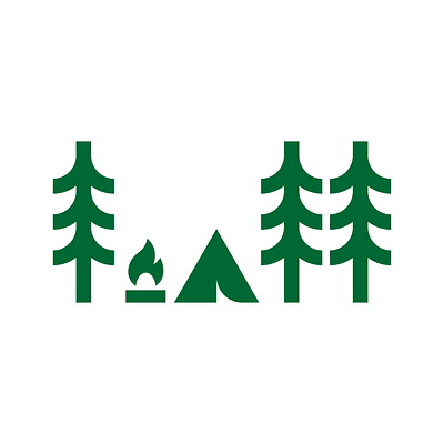 Symbol Collection 009 - Camp branding camp campfire collection design forest graphic design identity illustration logo nature symbol vector