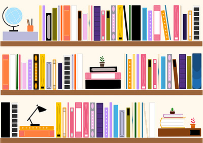 Book shelf / Books 3d animation branding design graphic design illustration logo motion graphics ui ux vector