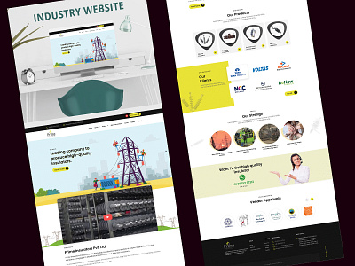 Industry Website Design and CMS branding cool design creative creative design creative website illustration vector website website desgn