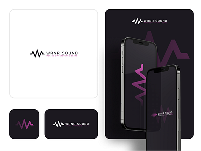 WRNR Sound audio bit brand branding design graphic design identity illustration logo logotype music sound vector wave