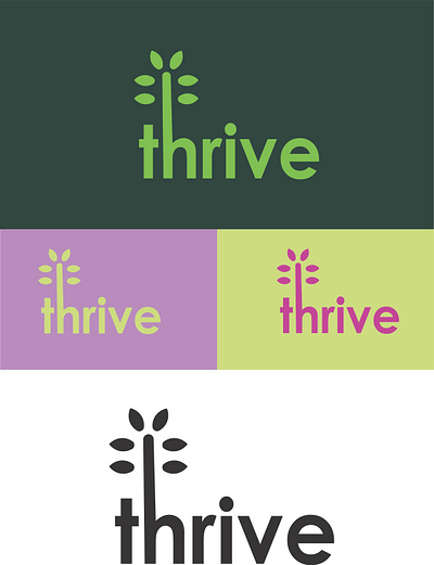 Thrive Logo Design 2023 banner brand branding design graphic design green logo idea ill illustration leaf logo logo natural new new logo vector