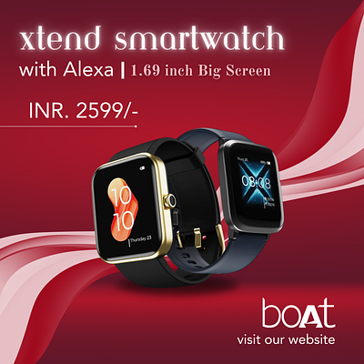 BOAT WATCH ADVERTISING BANNER advertising banner boat graphic design rebranding smartwatch watch