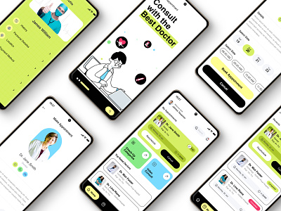 Online Dr. Appointment App🥼 appdesign appointment app branding doctor app doctor booking graphic design healthapp healthcare app medical app telehealth ui uiuxdesign