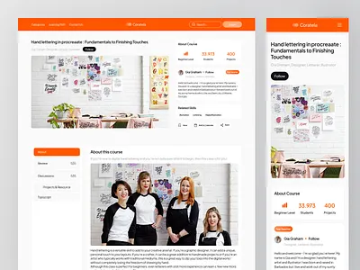 Website - About The Course about about page course course website landing page web app web design webdesign website
