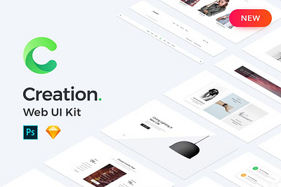 Creation Kit 1700+ Blocks, 250+ Page 250 page bootstrap cards creation elegant grid landing landing page mockup photoshop psd startup ui ui kit web web design web elements wireframes