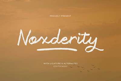 Noxderity | Brush Font brush font calligraphy script font ligature luxury font minimalist font watermark font wedding font
