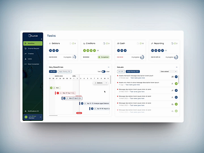 Luca AI Figma Prototype - Interactive Dashboard accountant accounting ai application clean dashboard excel extension figma interaction interactive modern prototype timeline ui user experience user interface userflow ux workflow