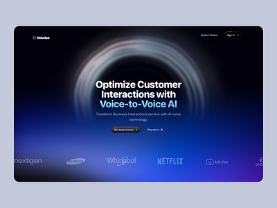 Voiwise website iteration ai website app design clean clean design creative design gpt ui voice ai voiwise website