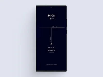 Always on Display with Map Explorations always on display aod live map map map view mobile design ui design user interface