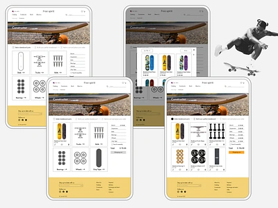 Skate shop | Website | E-commerce | Constructor page design ecommerce interface shop ui ux website