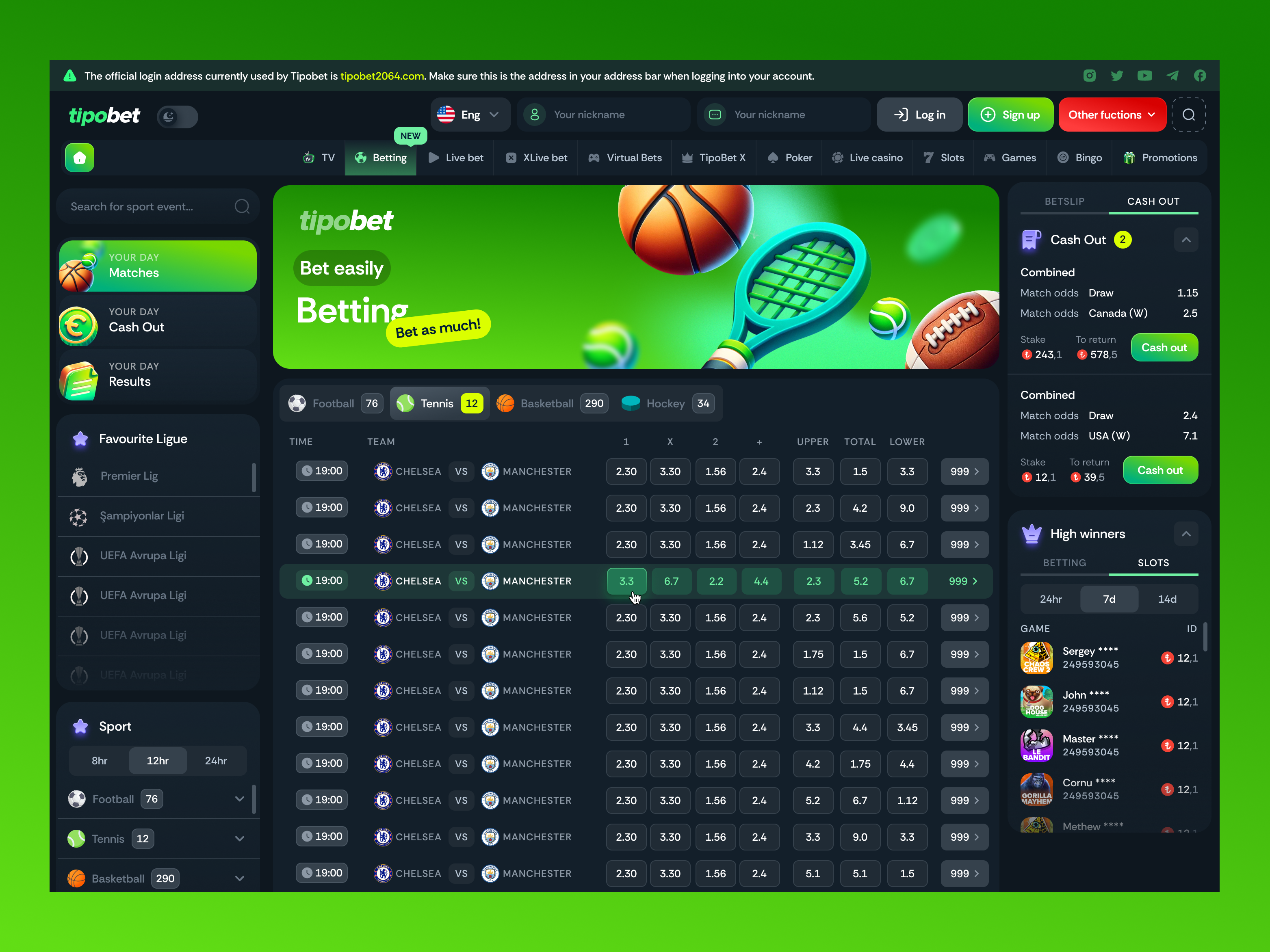 Example of 🏆 Sports Betting Platform Design