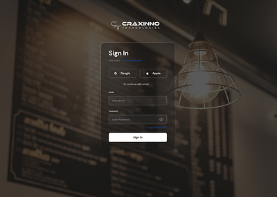 Sign In craxinno craxinnotechnologies design figma design graphic design log in log in page sign in sign in page sign up software development ui