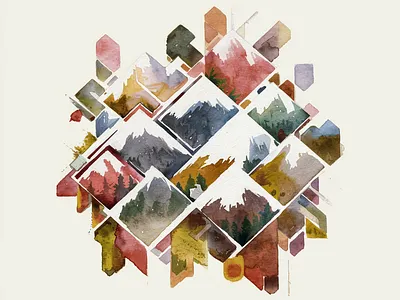winter design digital art graphic design illustration painting vector wall art