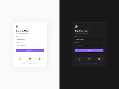 Dashboard - Log in 💥 black button clean dashboard design figma gray login logout minimal purple ui uiux ux white