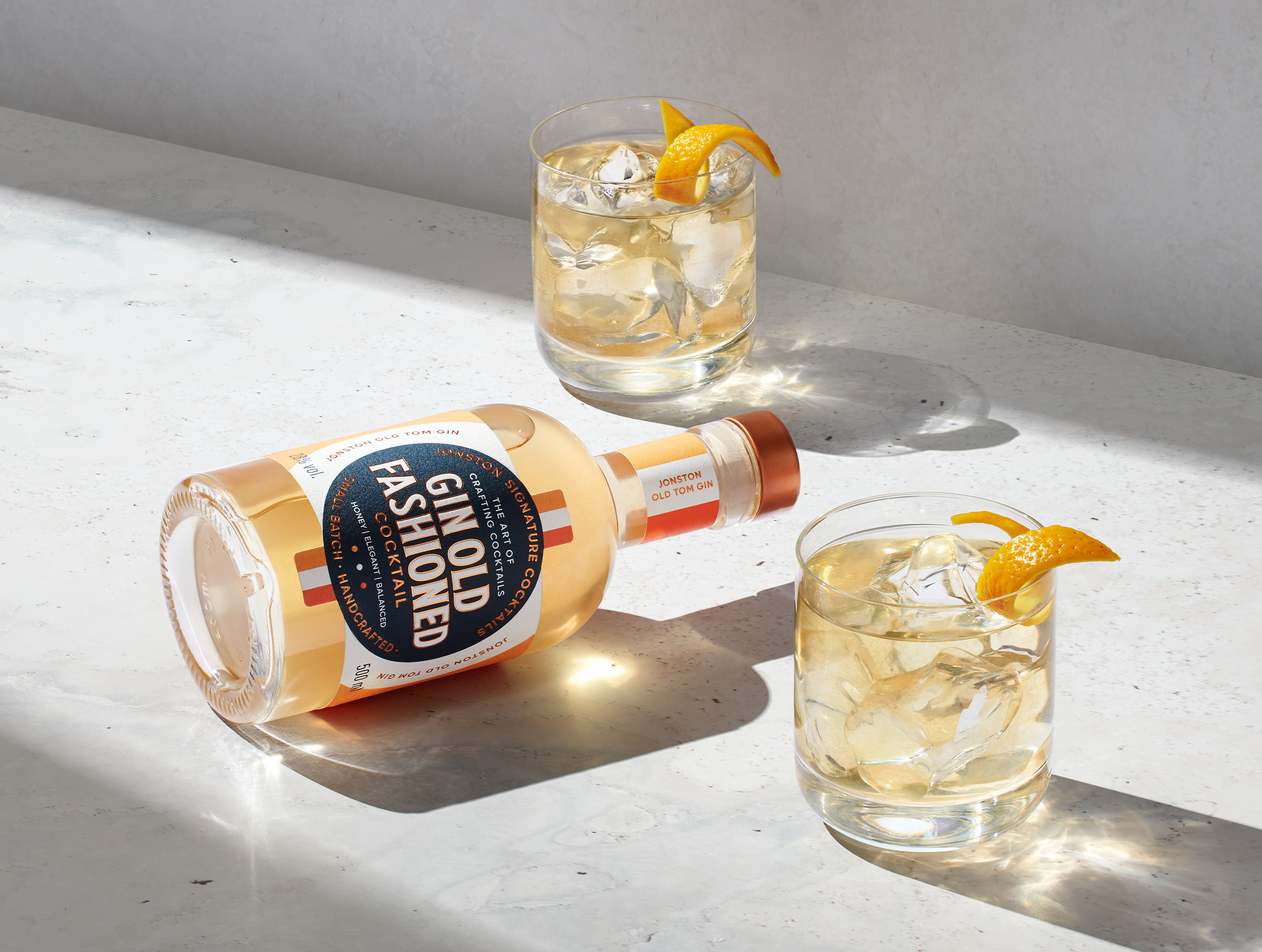 Jonston Signature Cocktails alcohol bottle branding cocktail cocktails drink flov gin gin packaging label label design liquer liquor packaging packaging design spirit spirits