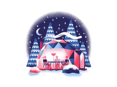 How to beat the winter blues - Northshore Magazine daniele simonelli dome dsgn editorial illustration illustration snow texture vector winter