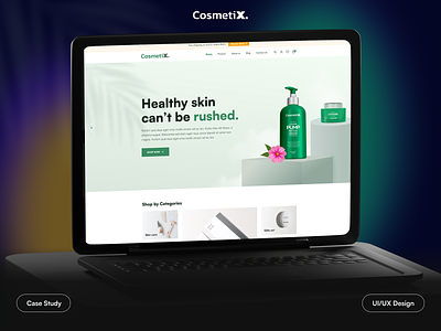 CosmetiX - Beauty & Cosmetics Website animation beauty product beauty products body care branding clinic cosmetic cosmetics ecommerce face care makeup product salon skin care skincare spa studio textures treatment typography
