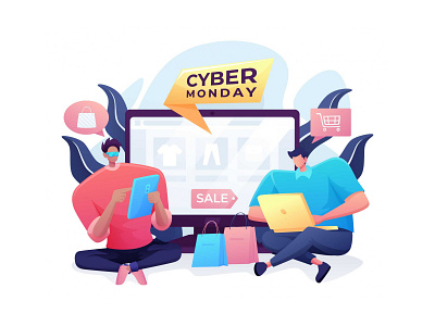 Cyber Monday Illustration cyber monday free download freebie illustration vector download vector illustration