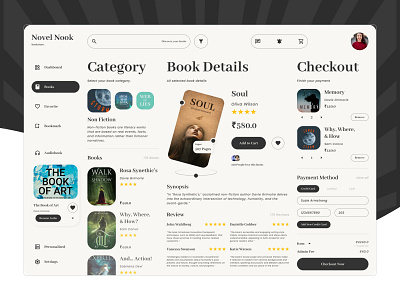 Online Book Store Dashboard bookstore dailyui dashboard minimalistic moderndesign ui ux