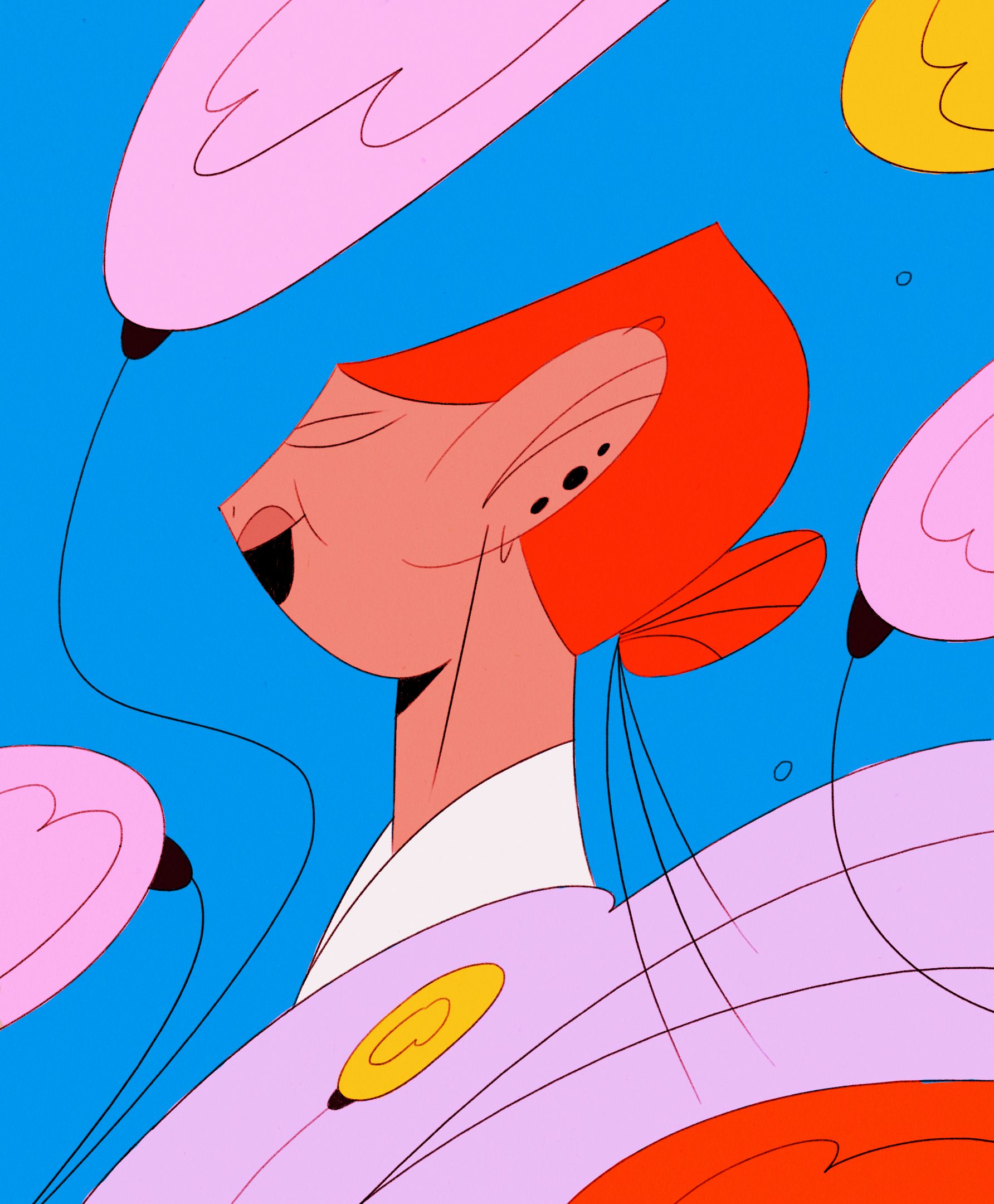 Character branding character character design design flat style flowers girl graphic design illustration woman