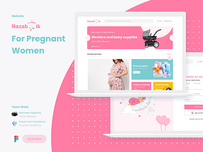 Pregnant Women Website design ui ux web