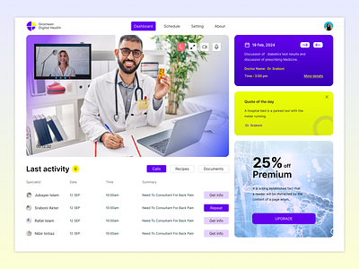 Digital Healthcare UI Design best ui best ui design figma graphic design healthcare ui product design trendy design ui uiux design userexperience userinterface ux