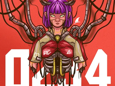 brOKen cyborg cyber cyberpunk cyborg design drawing fiction graphic design illustration science fiction scifi