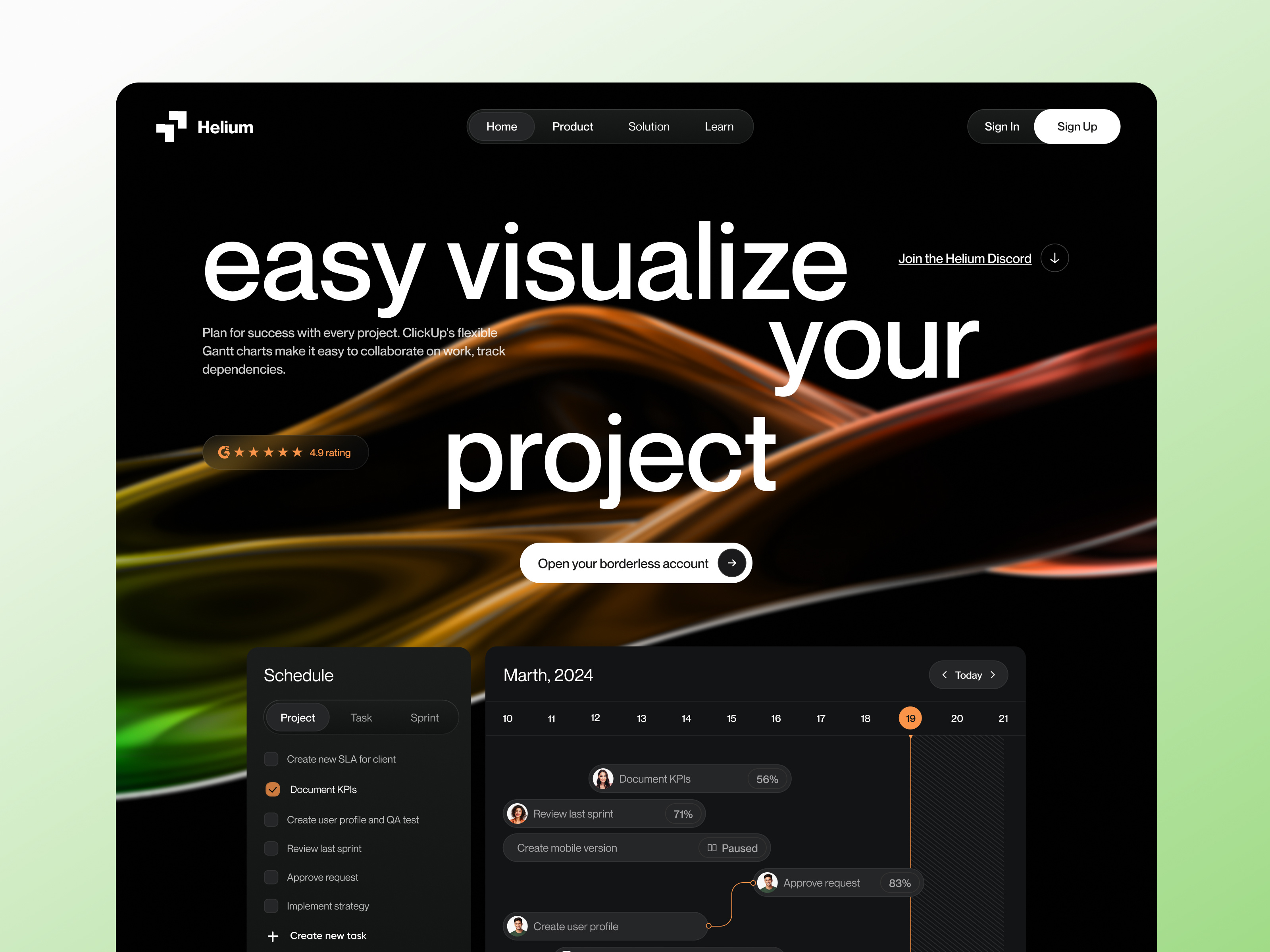 Example of Saa S Landing Page Design