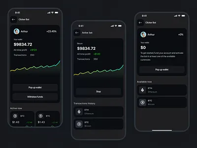 Web app app crypto design figma mobile app ui ux web web app