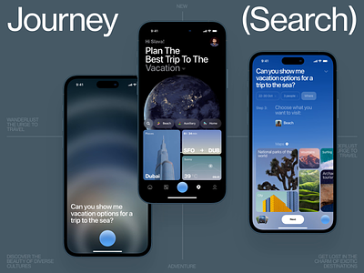 Ai Search Travel design fashion interface ios mobile news slide video