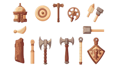 Set of Ancient Roman Tools #2 ancient ancient roman design icons illustration illustrator roman tools romans tools