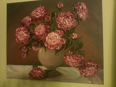 Flowers Painting, oil graphic design illustration